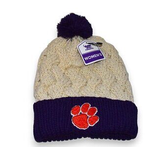 Fan Favorite Women's Clemson Pom Pom Beanie Hat